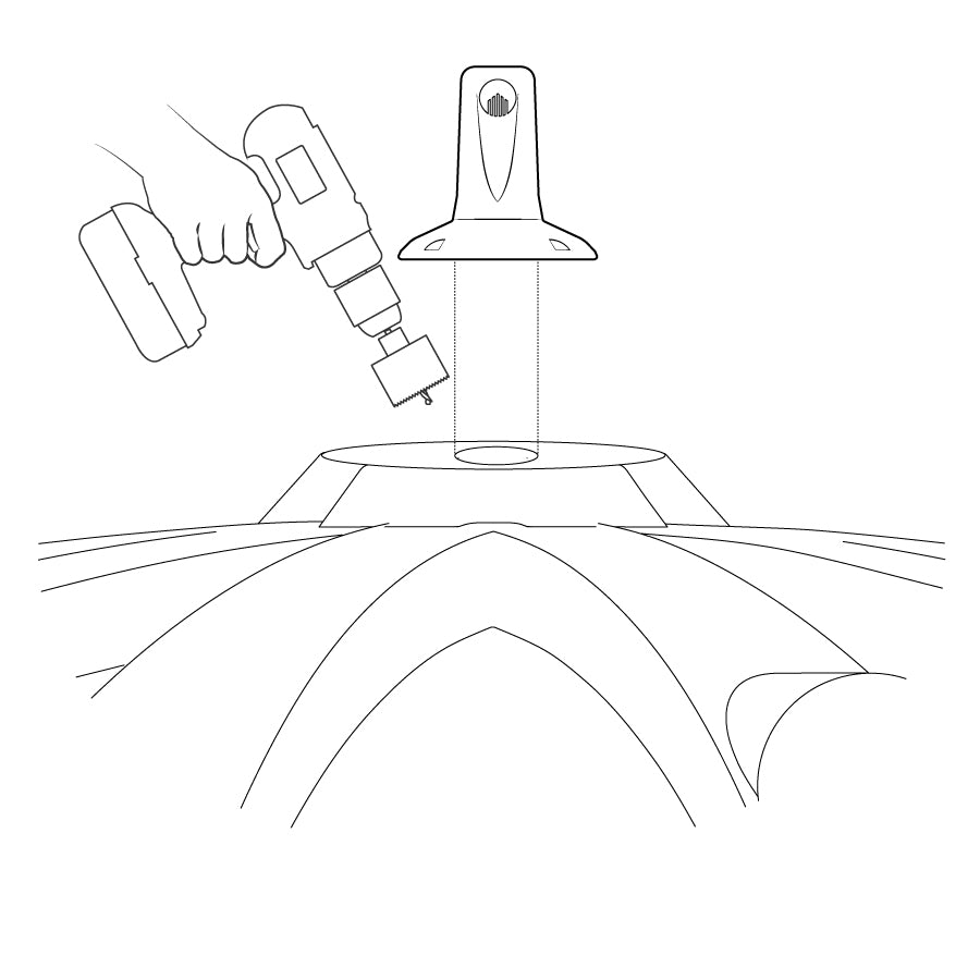 Drill hole for sensor diagram 
