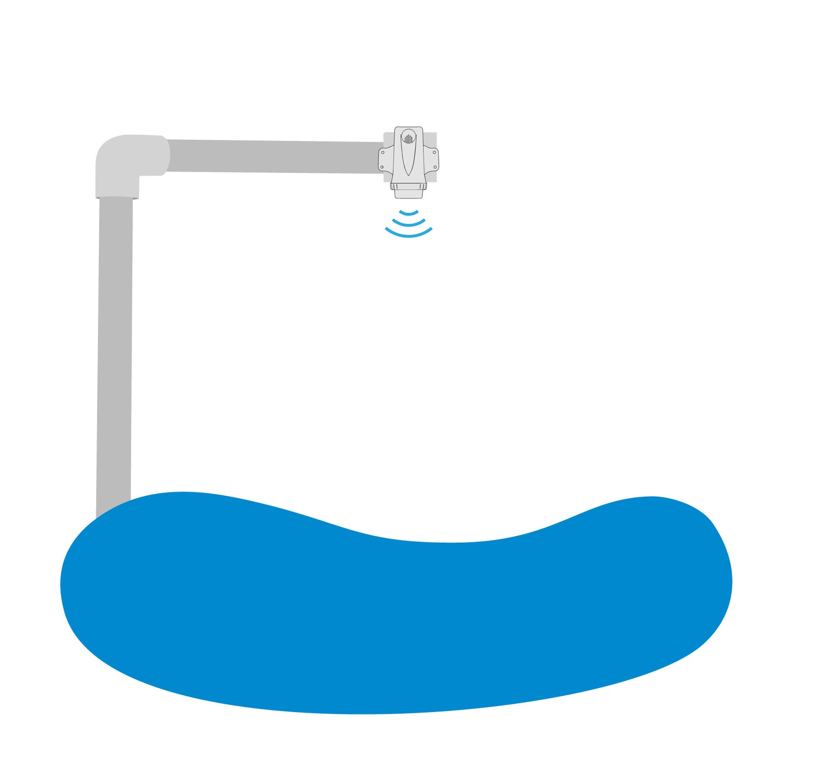 Attach sensor to pole